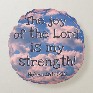 Coussins Ronds Belle Bible Verse Modèle Daisy Ciel Nuages