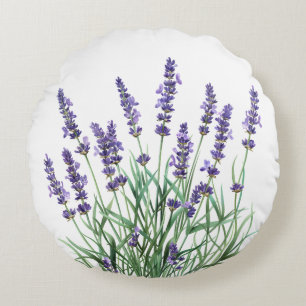 Coussins Ronds Belle Lavande Jardin Fleur Floral