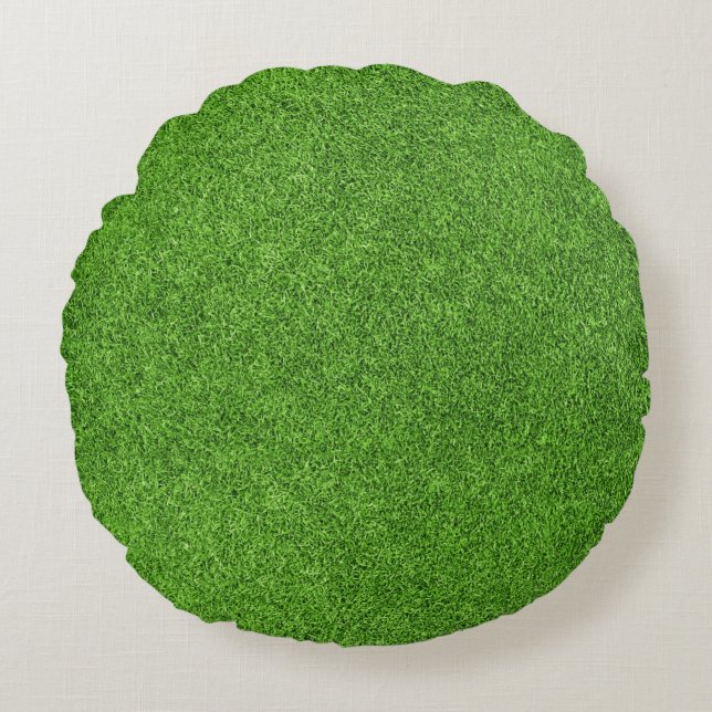 Coussins Ronds Belle texture d'herbe verte de terrain de golf (Devant)
