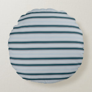 Coussins Ronds Belles rayures gris bleu