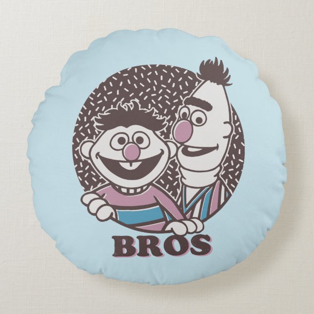 Coussins Ronds Bert & Ernie | Bros (Devant)