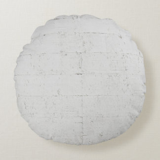 Coussins Ronds béton peint blanc