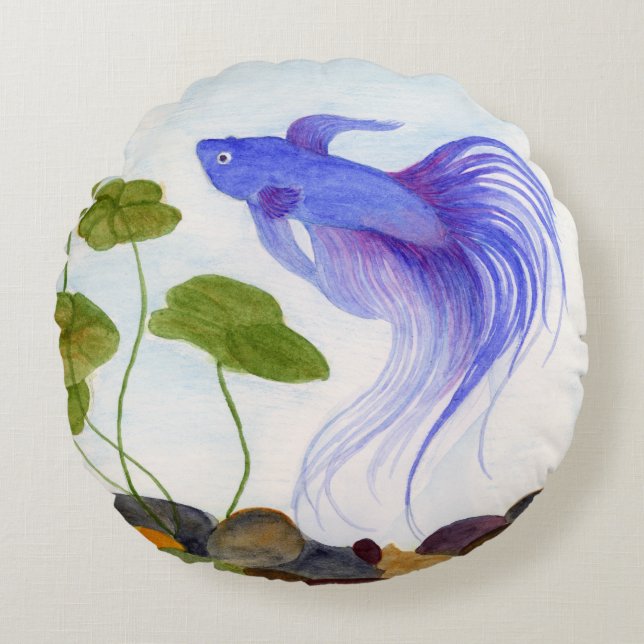 Coussins Ronds Betta fish (Devant)