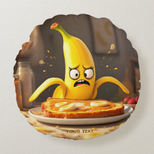 Coussins Ronds Beurre mignon Imaginaire Banane Toast