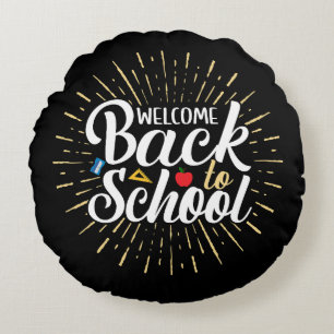 Coussins Ronds Bienvenue au premier jour de la rentrée scolaire