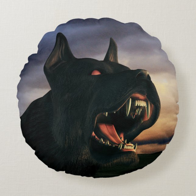 Coussins Ronds Big, black dog (Devant)