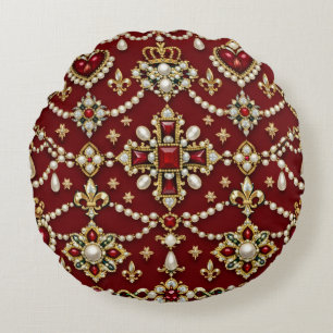 Coussins Ronds Bijoux Magiques Inspirés de Marie Reine d'Écosse