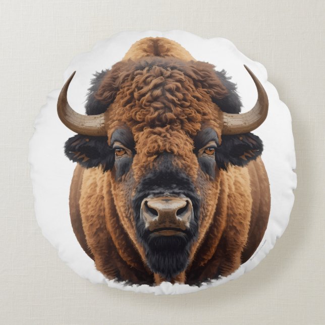 Coussins Ronds Bison / Buffle (Devant)