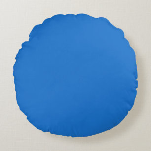 Coussins Ronds Bleu bleu marine brillant (couleur solide)