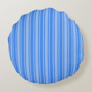 Coussins Ronds Bleu bonbons rayures