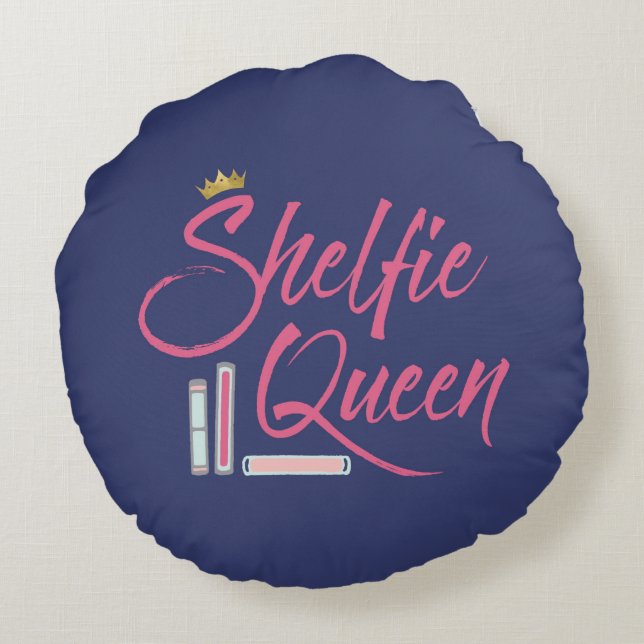 Coussins Ronds Bleu Booking Shelfie Queen Throw (Dos)