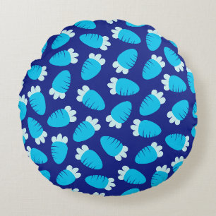 Coussins Ronds Bleu carottes de Chubby