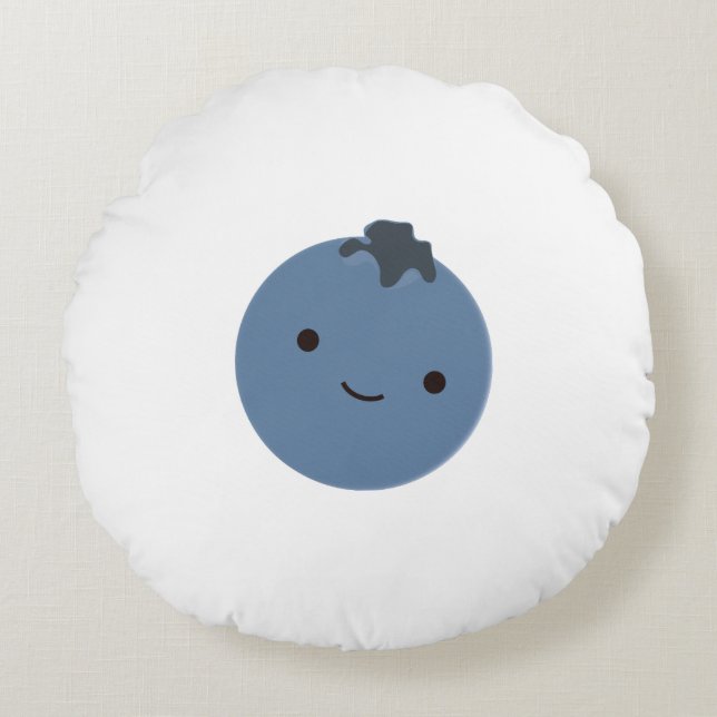 Coussins Ronds Bleu mou (Devant)