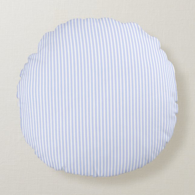Coussins Ronds Bleu pâle Ciel bleu et blanc (Devant)