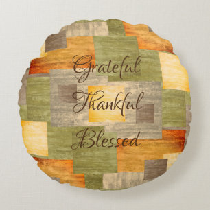 Coussins Ronds Blocs couleur automne