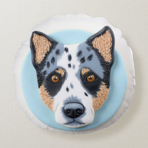 Coussins Ronds Blue Heeler Chien 3D inspiré