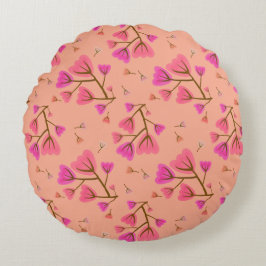 Coussins Ronds Blushing Petals Round Accent Pillow