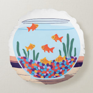 Coussins Ronds Bocal à poissons