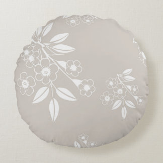 Coussins Ronds Boho Chic Floral Motif esthétique