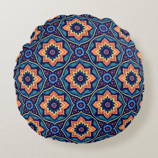Coussins Ronds Boho coloré Chic motif floral