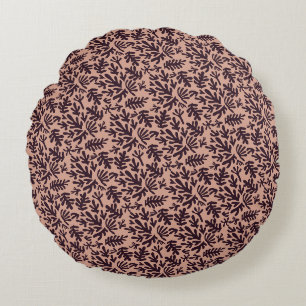 Coussins Ronds Boho Matisse Formes Botaniques Motif Terracotta