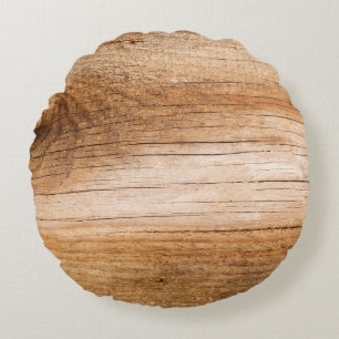 Coussins Ronds Bois de sapin naturel : surface texturée