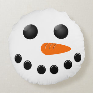 Coussins Ronds Bonhomme de neige