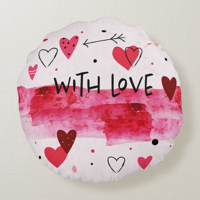 Coussins Ronds Bonne Saint Valentin (Dos)