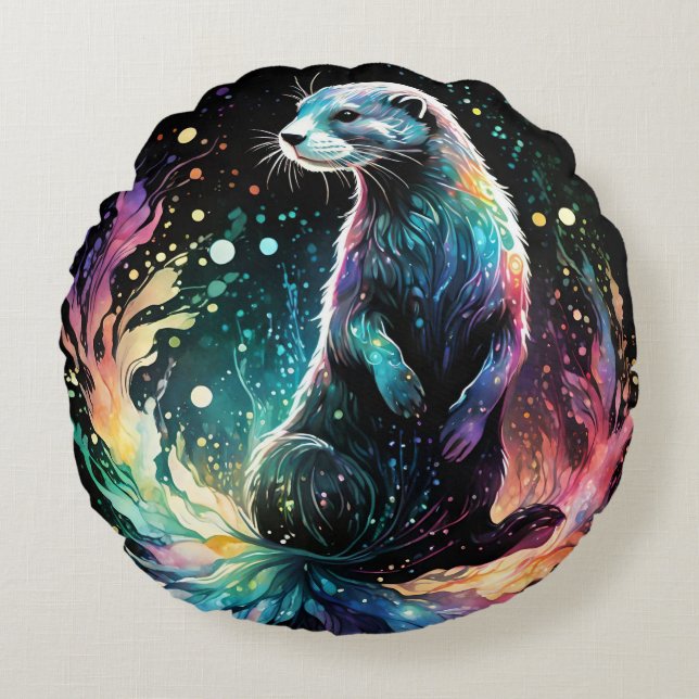 Coussins Ronds Bord Spectrum : Les Otter Glow (Devant)