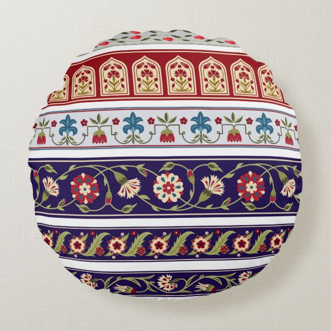 Coussins Ronds Bordures sans joint avec différentes fleurs lunair (Devant)