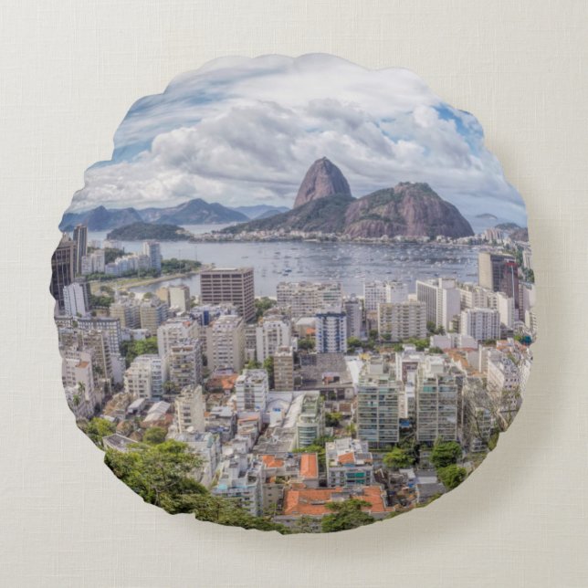 Coussins Ronds Botafogo avec le pain de sucre (Devant)