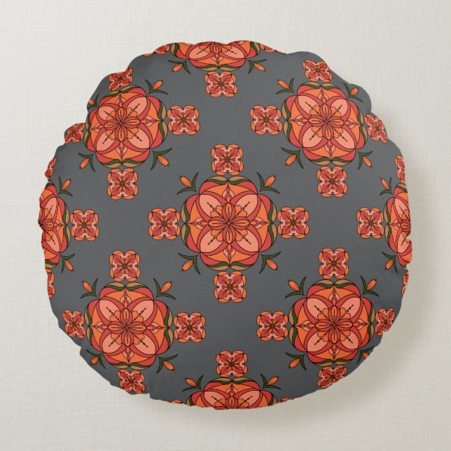 Coussins Ronds Botanic Bloom Round Pillow (Devant)