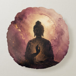 Coussins Ronds Bouddha mystique Méditation zen