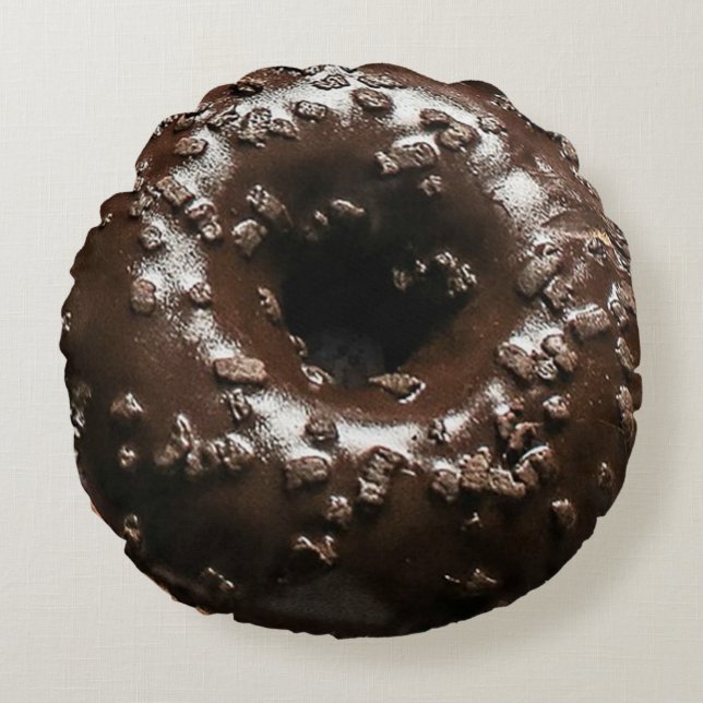 Coussins Ronds Bouillie de chocolat réaliste (Devant)