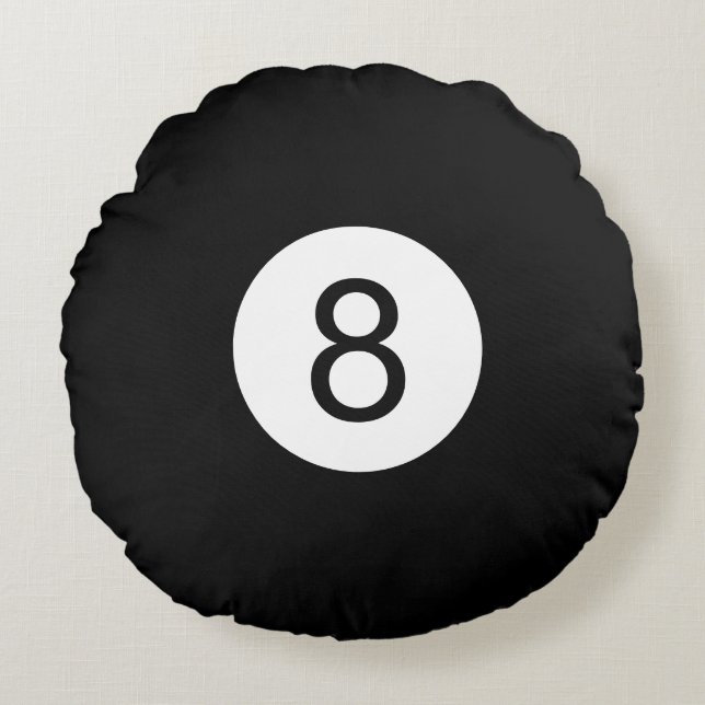 Coussins Ronds Boule de Billard #8 (Devant)