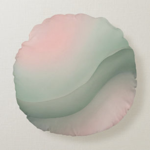 Coussins Ronds Boule en rose IA art