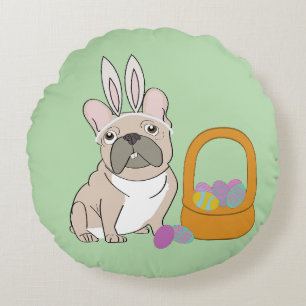 Coussins Ronds Bouledogue français de Pâques