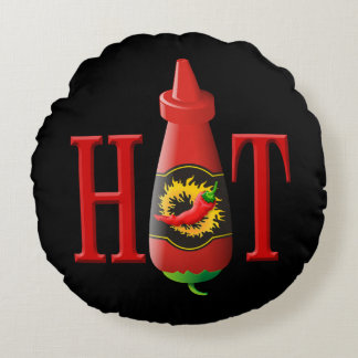 Coussins Ronds Bouteille de sauce chaude