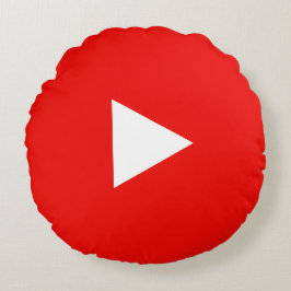 Coussins Ronds Bouton rouge de jeu de YouTube
