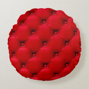 Coussins Ronds Boutonné sur la Texture rouge. Répéter le motif