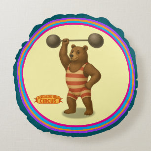 Coussins Ronds Brandon, ours de cirque fort