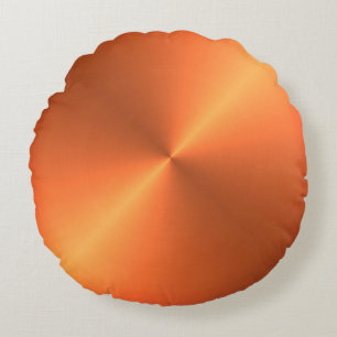 Coussins Ronds Brillant rouille orange