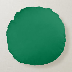 Coussins Ronds Brocoli de couleur solide vert moyen