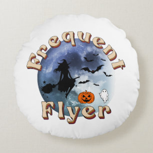 Coussins Ronds Broomstick pour sorcière Halloween Circulaire fréq