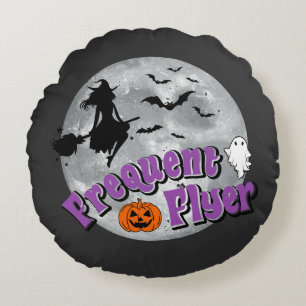 Coussins Ronds Broomstick pour sorcière Halloween Circulaire fréq