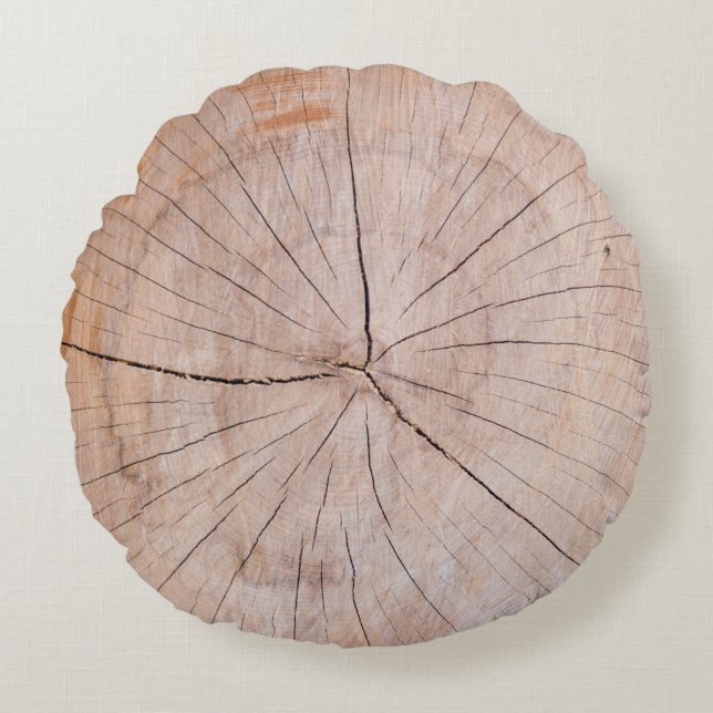 Coussins Ronds Brown wood slab (Devant)