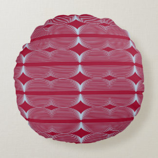 Coussins Ronds Brutalist Waves : Arabian Red & Beau Blue