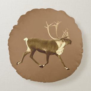 Coussins Ronds Bull Caribou - Sepia