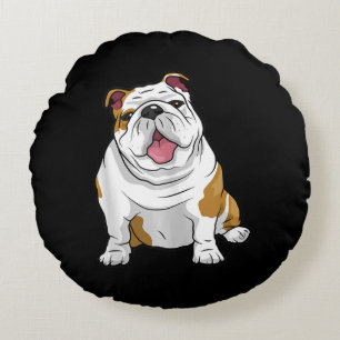 Coussins Ronds Bulldogs anglais Awesome Funny Bulldog Pups Chiens