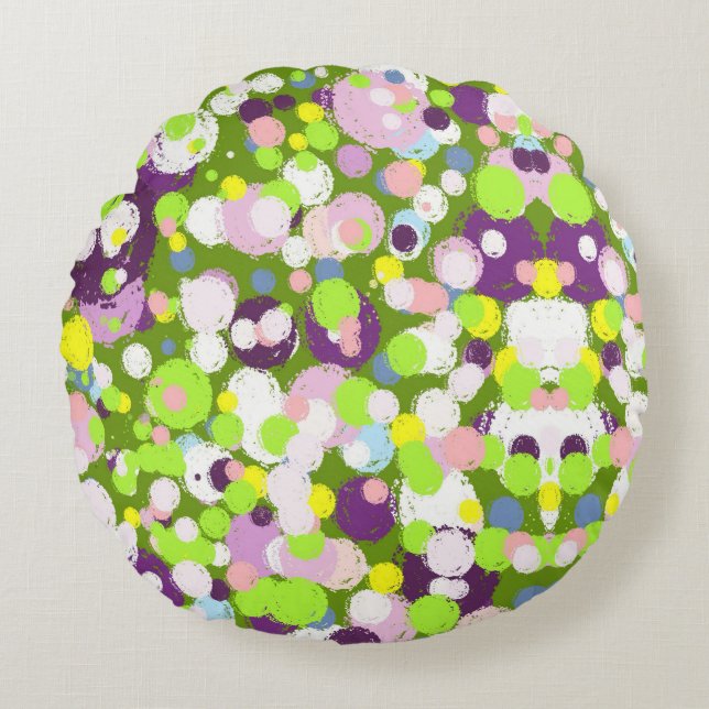 Coussins Ronds Bulles colorées (Devant)